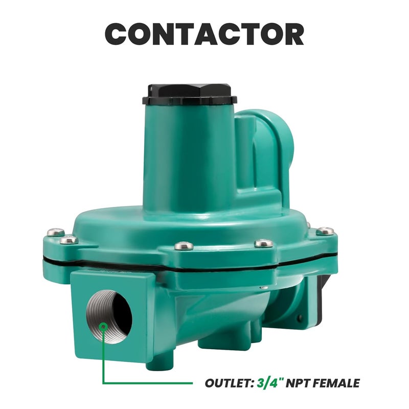 Watflow LP-Gas Equipment with Two Stage Propane Regulator, Back Mount, 3/4" x 3/4" NPT - Image 3
